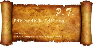 Püspök Tímea névjegykártya